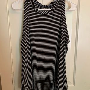 Calia Black & white striped tank. Size L.